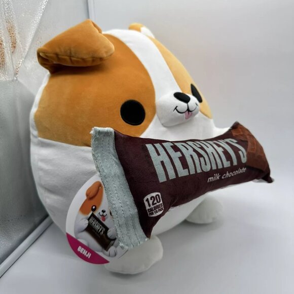 New Zuru Snackle Benji Corgi 14” JUMBO Plush w/ HERSHEY’S CHOCOLATE Snackles NWT - Picture 4 of 9